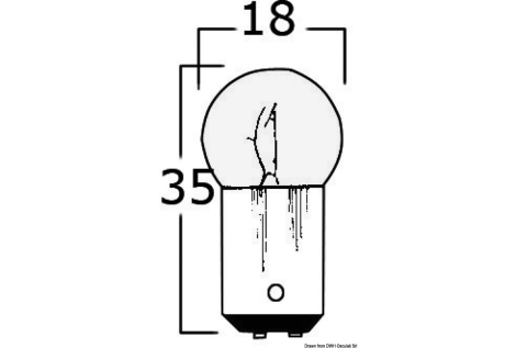 Lampadina bipolare 12 V 5 W 