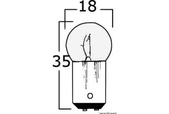 Lampadina bipolare 24 V 5 W 