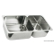 Lavello doppio 600 x 320 mm inox 