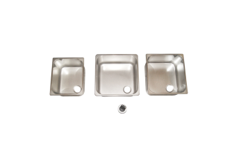 Lavello inox mm.360x360x150 prof.
