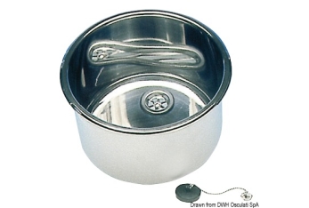 Lavello inox tondo 420 x 180 mm 