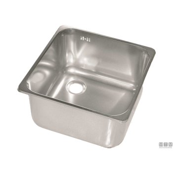 Lavello quadrato acciaio inox 18/8 400x400mm