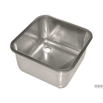 Lavello quadrato acciaio inox 18/8 400x400mm