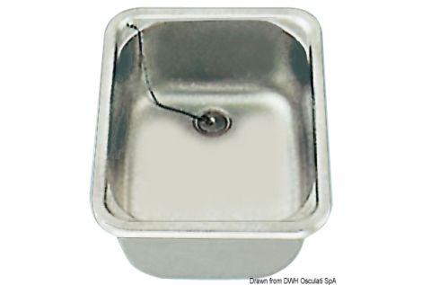 Lavello rettangolare 280 x 380 mm 