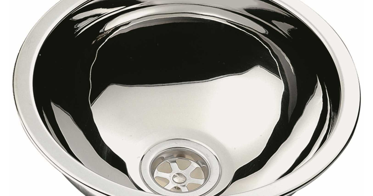 Lavello Rotondo In Acciaio Inox Osculati – Lucidato A Specchio, Diametro 330mm, Profondità 180mm, Per Camper E Barche