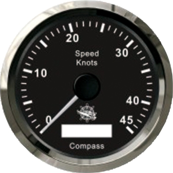 Log con bussola GPS nero/lucida 