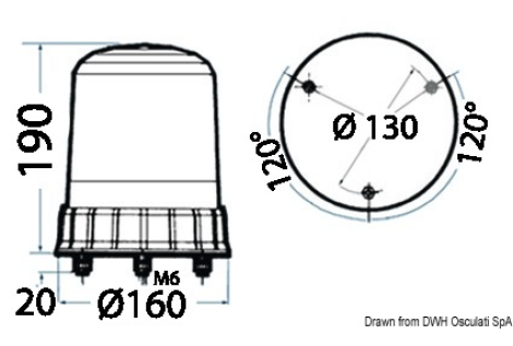 Luce colore blu 12/24 V 