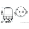 Luce colore blu 12/24 V 