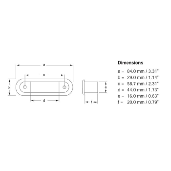Luce Cortesia a Led Oblong Blu