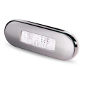 Luce Cortesia a Led Oblong Luce a 30° Bianca Cover in Acciaio Satinato
