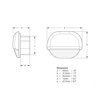 Luce cortesia rgb - plastica bianca