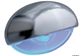 Luce cortesia Steeplight cromata LED blu 