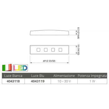 LUCE DI CORTESIA BIANCA TAB CPA 3
