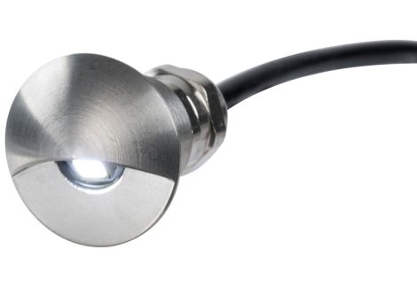 Luce di cortesia luce LED bianca corpo inox lucido 