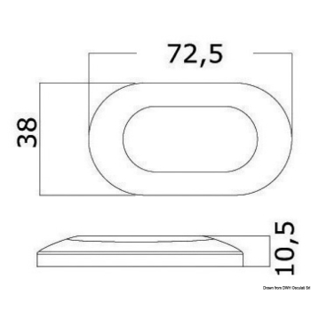 Luce di cortesia ovale 6 LED bianchi 