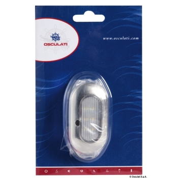 Luce di cortesia ovale 6 LED bianchi 