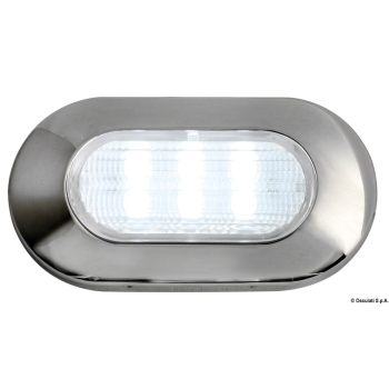 Luce di cortesia ovale 6 LED bianchi 
