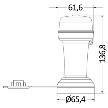 Luce di via bianca 360° 