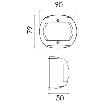 Luce di via Classic 20 LED - 112,5° destro calotta inox