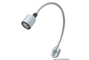 Luce flessibile titanio 130 mm 12 V 