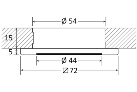 Luce Led bianca e rossa ad incasso Propus 