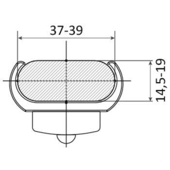 Luce per scaletta gradino standard 38 mm 2 pz 
