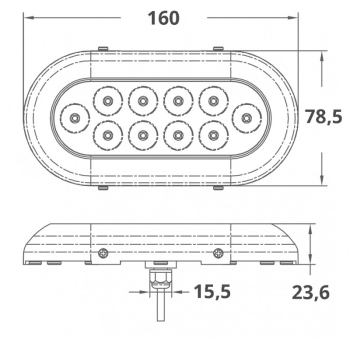 Luce subacquea a led (10x3w)