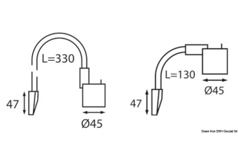 Luce testa letto 6 LED nera 