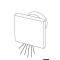 Luci di cort.LED SQUARE luce blu verso il basso 