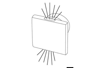 Luci di cortesia LED SQUARE luce blu doppio fascio 