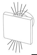 Luci di cortesia LED SQUARE luce blu doppio fascio 