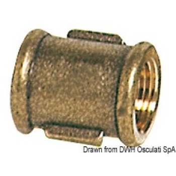 Manicotto ottone femmina/femmina 1/4" 