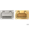 Maniglia a Incasso BS1 in Ottone Lucido 74x50 mm 