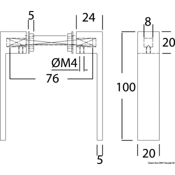 Maniglietta Nauta S Inox 8 mm 