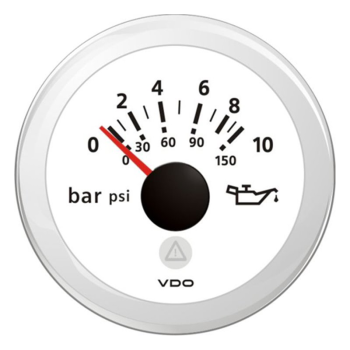 Manometro olio 25 bar invert.bianco