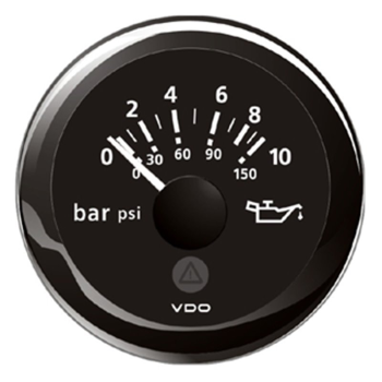 Manometro olio 5 bar nero