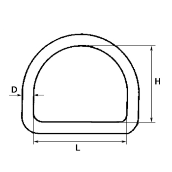 Mezzo anello inox Ø mm.6x30x27