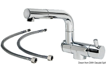 Miscelatore doppio snodo abbattibile 