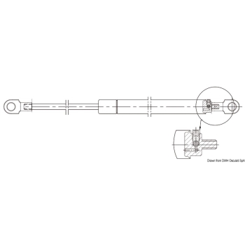 Molla a gas 522 mm 70 kg inox 