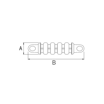 Molla ormeggio inox Ø mm.5x300