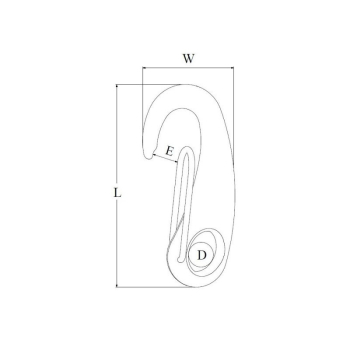 Moschettone c/occhio l70 mm - 10pz