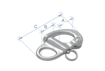 Moschettone da vela per spinnaker (da spi fisso), Acciaio Inox AISI 316, N. 1