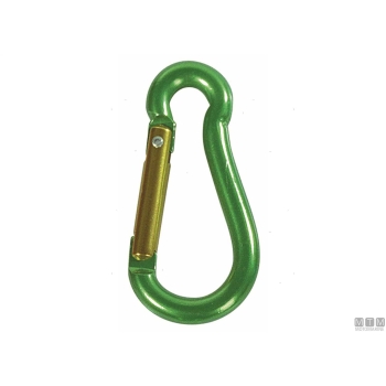 Moschettone fire d5mm alu verde<