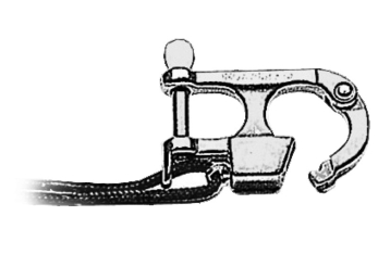 Moschettone in acciaio inox per sci nautico, conforme norme Ri.Na con dichiarazione 165/06/DIP del 18/04/1988-09.525.00