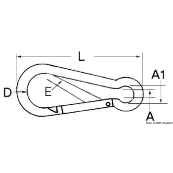 Moschettone inox 7 mm 