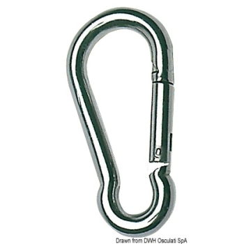 Moschettone inox 7 mm 
