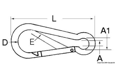 Moschettone inox 8 mm (retail 1 pz.) 
