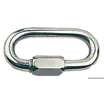 Moschettone inox a vite mm 8 
