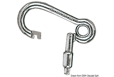 Moschettone inox apertura esterna 60 mm 