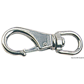 Moschettone inox con girella 113 mm 